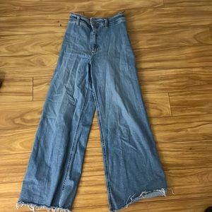 Zara marine straight jeans size two ( medium blue wash)